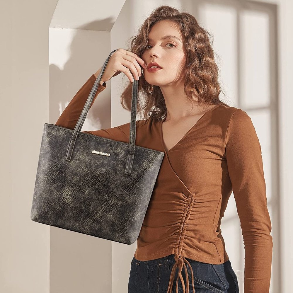 Montana West Tote Bags Vegan Leather Purses and Handbags for Women Top H… - Picture 5 of 14
